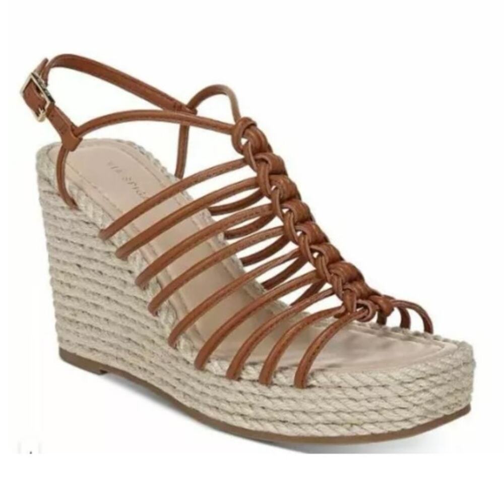 Via Spiga Selma strappy espadrille wedge sandals - Picture 6 of 8